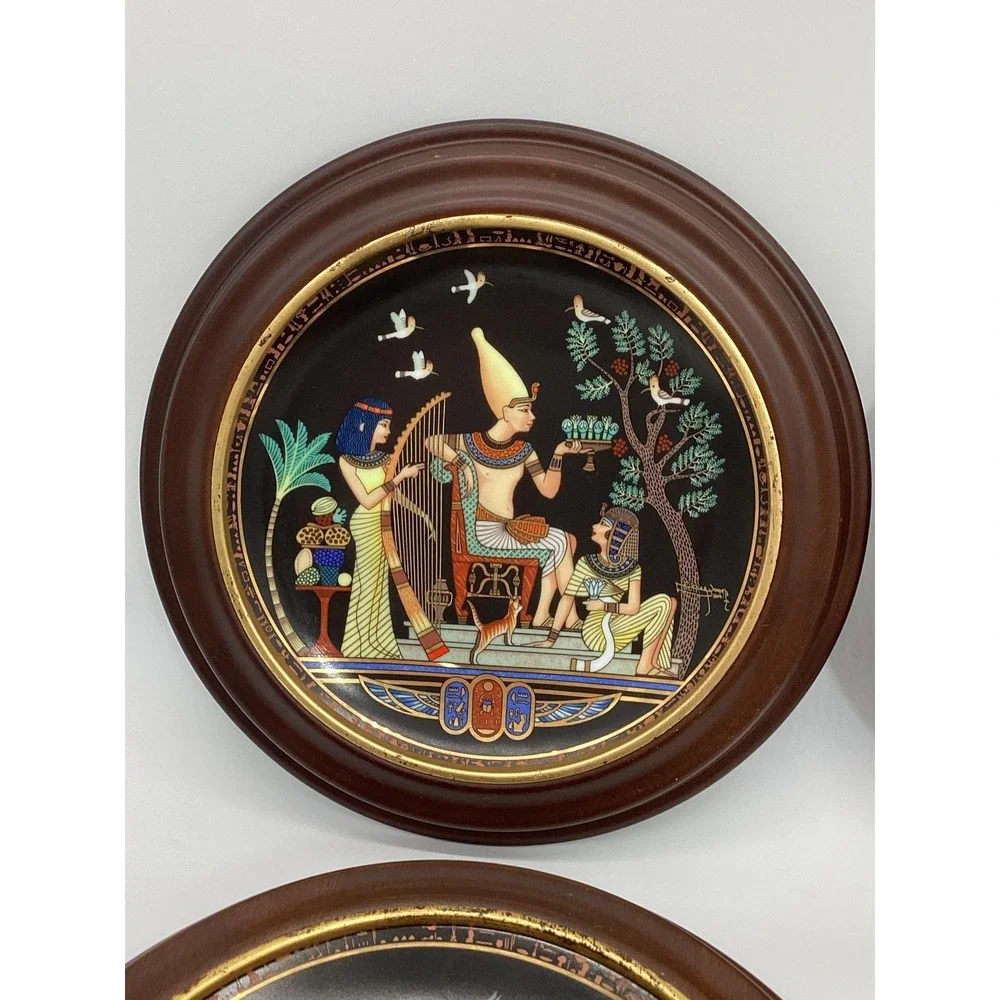 Tutankhamun Collector Plates,‎ Osiris Egyptian Porcelain Set of 5 (TBL-1013)